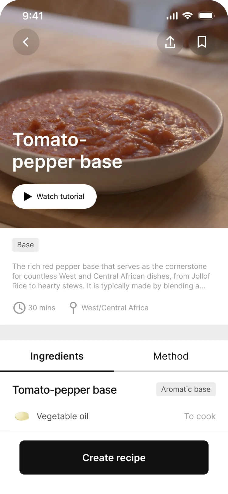 Bases app — base detail screen